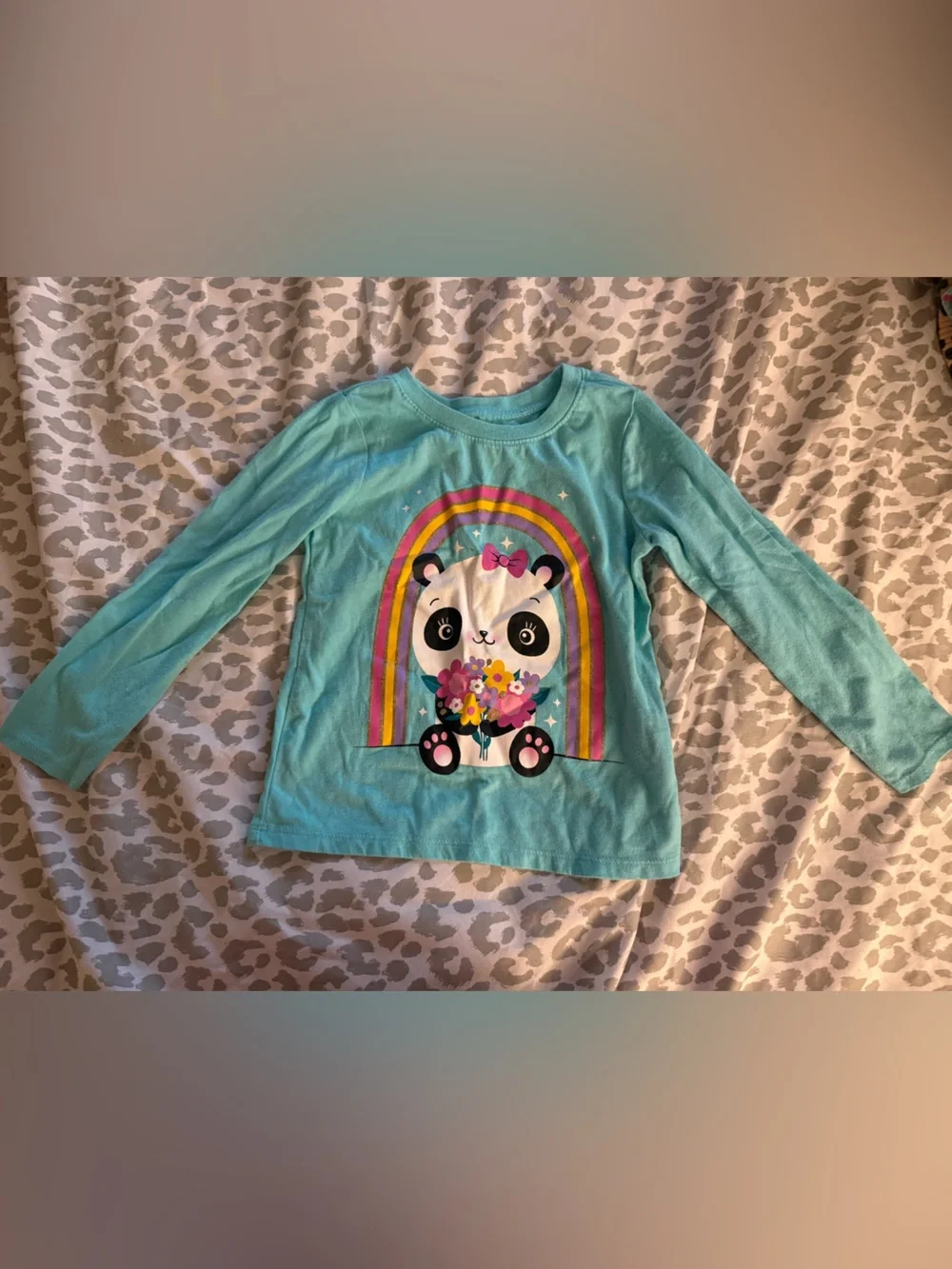 The Children’s Place Kids Long-Sleeve Panda Rainbow Tee